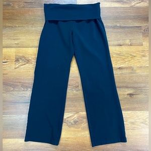 Lands End wide leg navy blue leggings size L